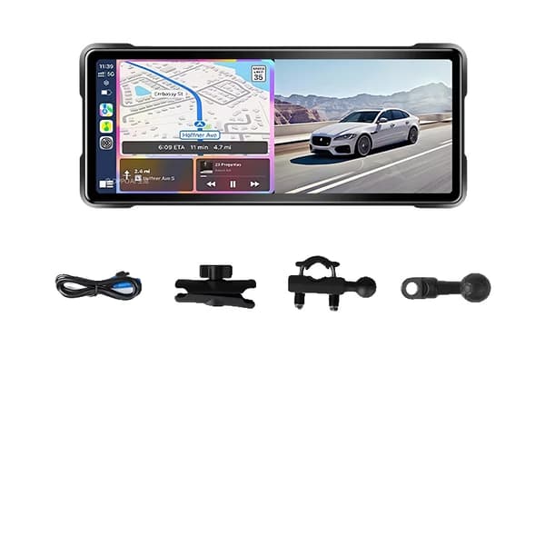 Dashboard Display, Trådløs Forbindelse, Vandtæt Design,6.86 tommer Carplay-TPMS