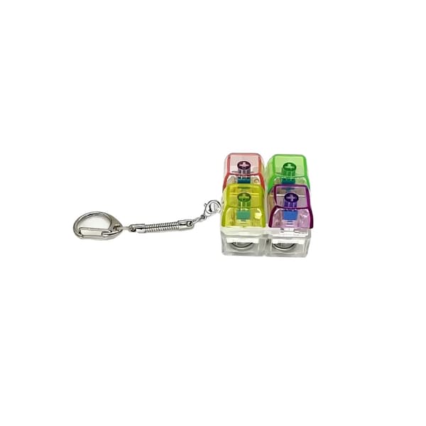 Fidgetleksak, Nyckelringsklipp, Lekfullt Tema,4 Tangenter-F