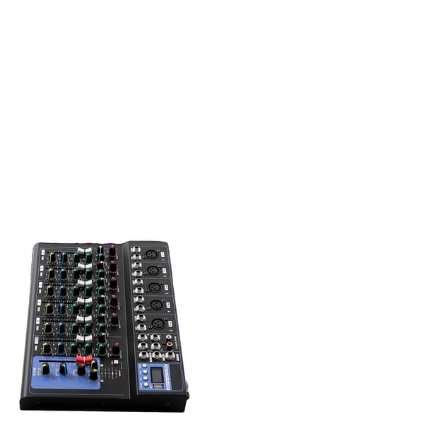 Lydmixer, 7-kanal, Realtidsmonitorering,sort