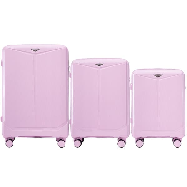 Resväska, TSA-lås, Dubbelhjul,Rosa