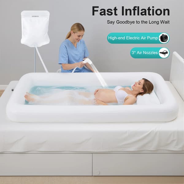 Oppustelig Badekar, Hurtig Oppustning, Holdbart Design,hvid