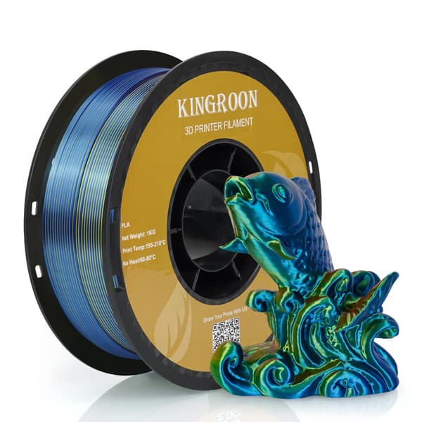 3D Printer Filament, Silk PLA, Miljøvenligt Materiale,B
