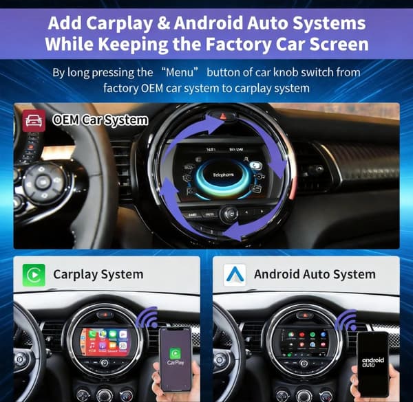 CarPlay/Android Auto-interface, Trådløs/Kablet forbindelse, Multimedia-support,NBT