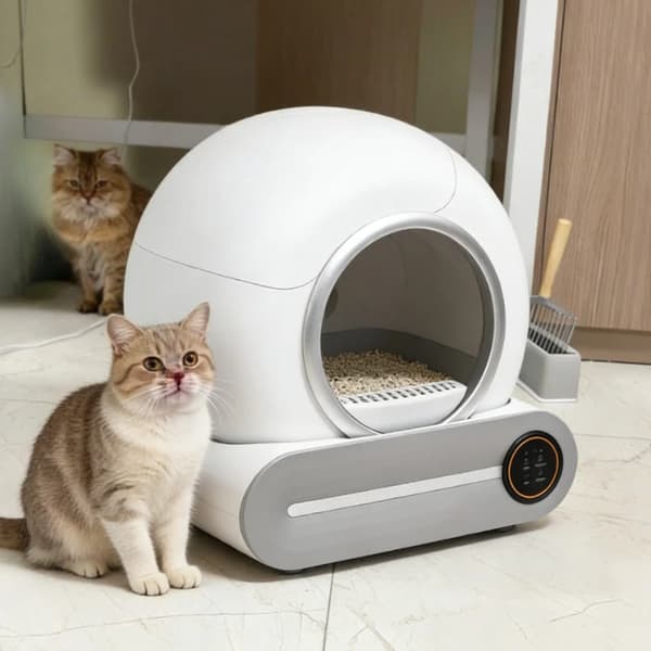 Kattlåda, Smart Enhetskompatibilitet, Automatisk Rengöring,vit