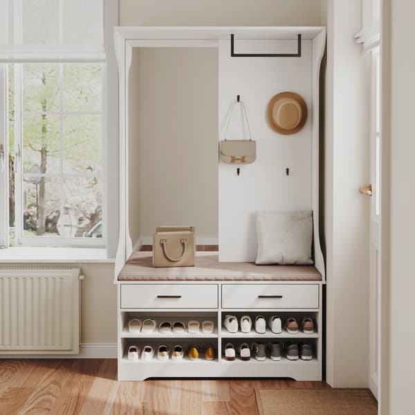 Hallmöbler, Multifunktionell Design, Förvaringslösningar, Vit