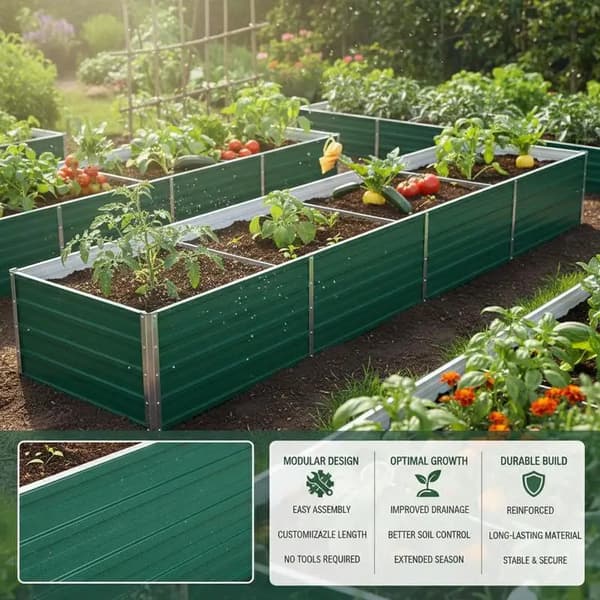 Planter, Holdbart Metal, Ergonomisk Design,hær grøn