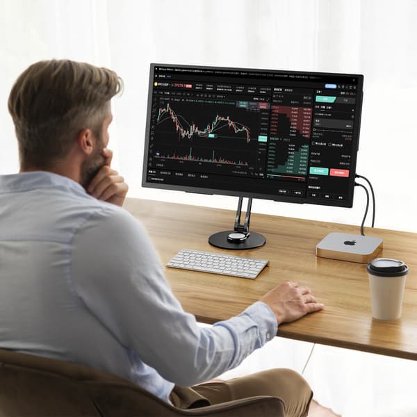Monitorställ, Ergonomisk Design, Justerbara Visningsvinklar,svart
