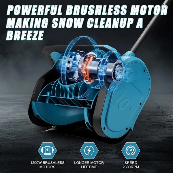 Elektrisk Snöslunga, 600W Effekt, Sladdlös Design,EU, Elektrisk