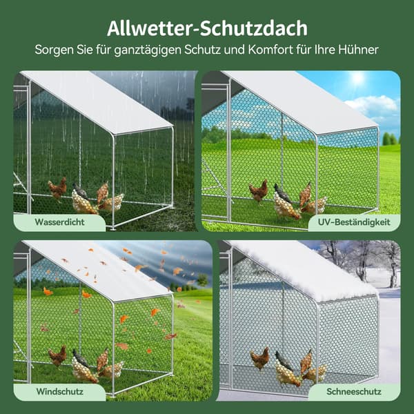 Hønsehus, Vandtæt Materiale, Sikker Lås,HVID