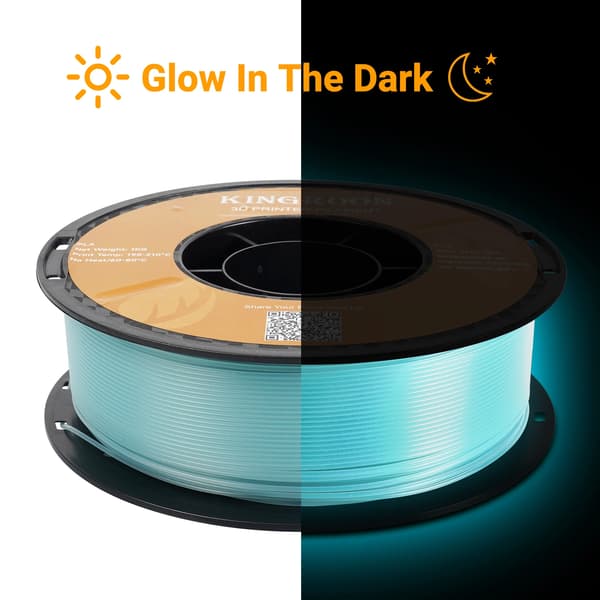 PLA Filament, Glød i Mørket, Høj Kompatibilitet,Blå