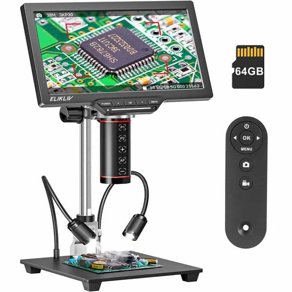Digital Mikroskop, 3K Klarhed, Autofokus,EM3K-AF Max