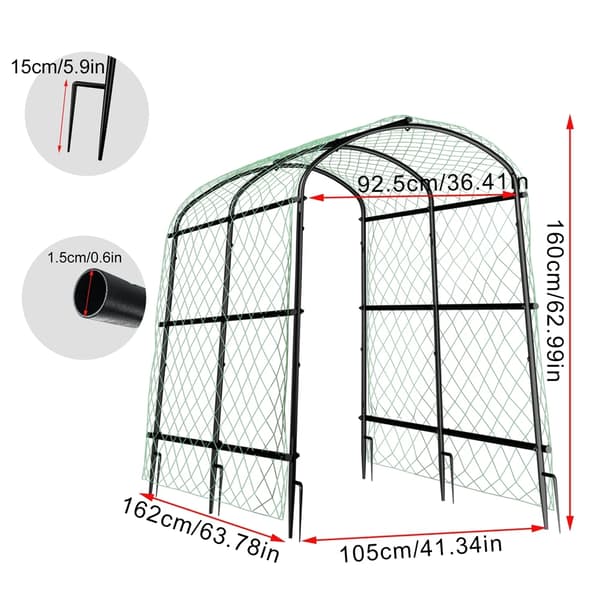 Havebaldakiner, Metal Konstruktion, Nem Montering,160cm