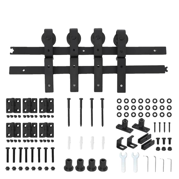 Bi-folding skydedør hardware kit, stål konstruktion, stille drift,52in til 4 Døre
