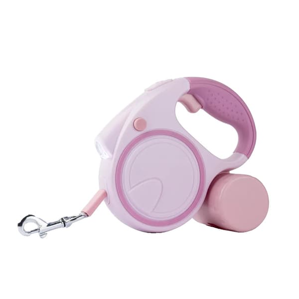 Hundesnor, LED-lys, automatisk tilbageholdelsesmekanisme,Pink