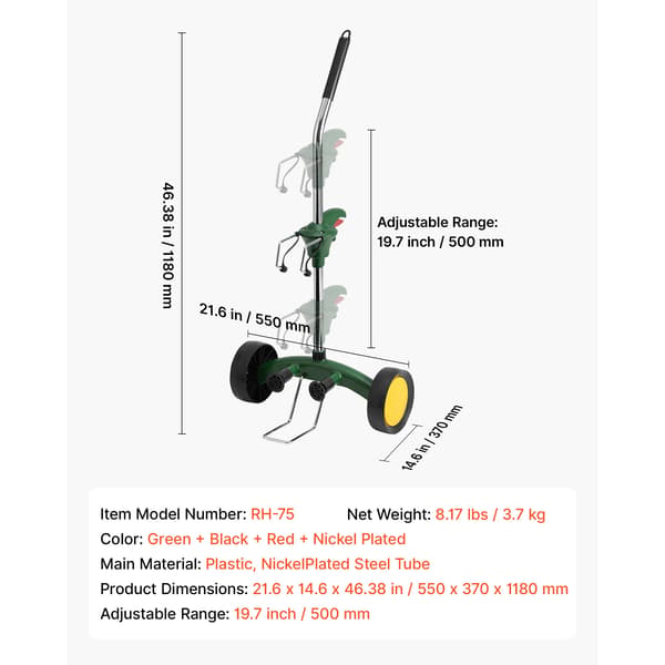 Havekrukke Flytter, Robust Design, Sikker Låsemekanisme,143 LBS