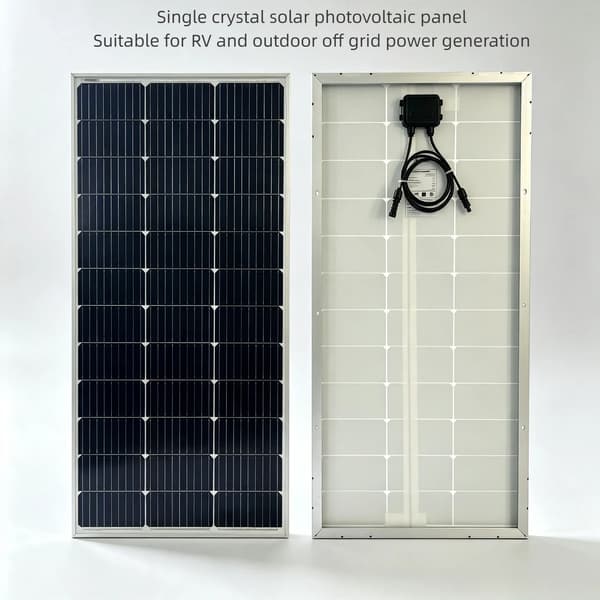 Solpanel, 24% Effektivitet, Vandtæt Design,Glas 120W 1stk