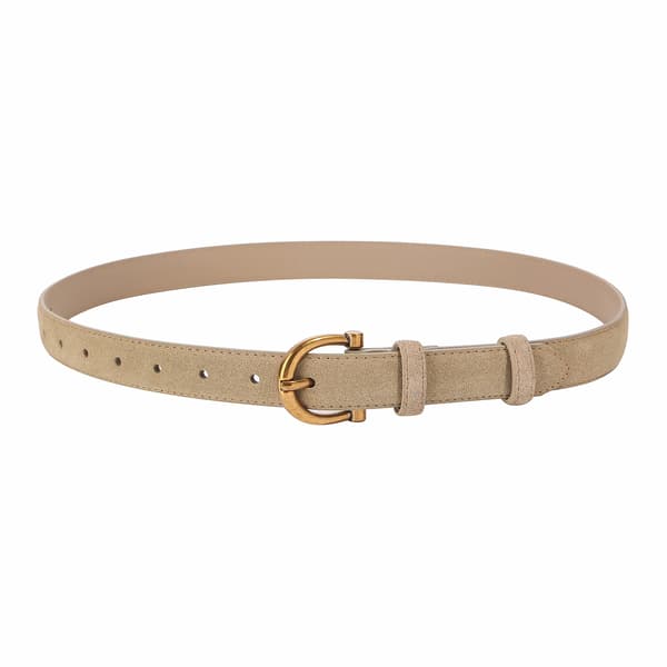 Bælte, Ægte Læder, Retro Stil,khaki, 100cm