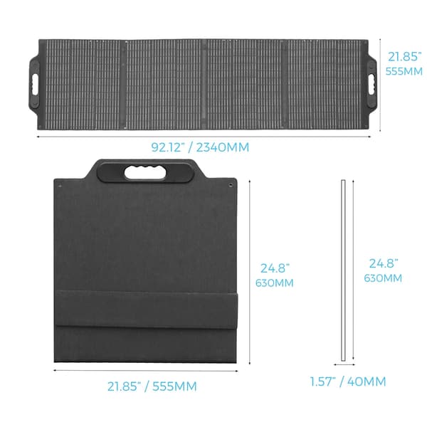 Solpanel, Fällbar Design, Hög-Effektiv Laddare,19.8V ETFE m c4 200W