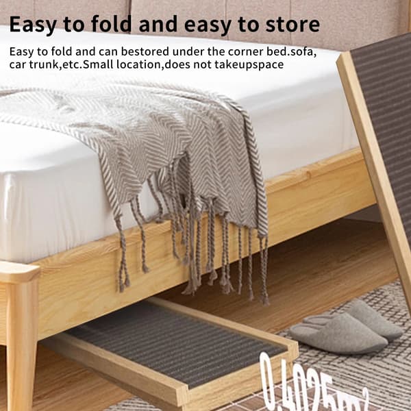 Husdjurstrappa, Halkfri design, Fällbar för enkel förvaring,VIT