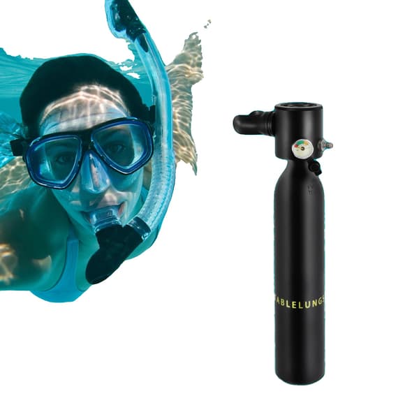 Mini Scuba Tank, Hurtig Oppustning, Alsidig Brug,sort