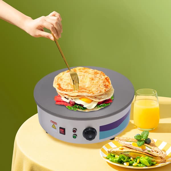Crepe Maker, Non-Stick Overflade, Høj Effekt,Lys Grå, EU