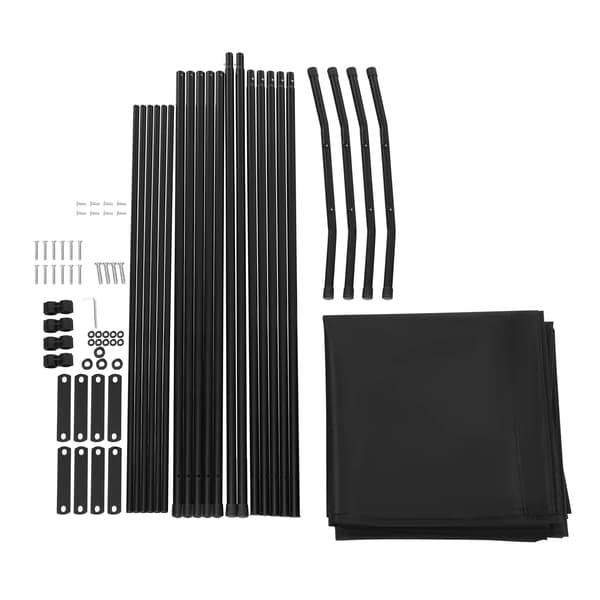 Rummdivider, Fritstående Design, Foldbar Konstruktion,sort