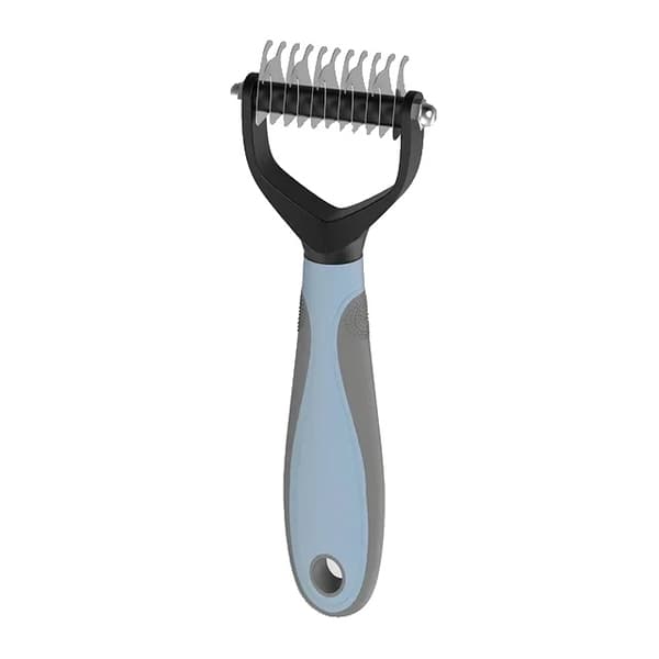 Kæledyrsgroomingværktøj, Uldudredningsbørste, Ergonomisk Design,blå S