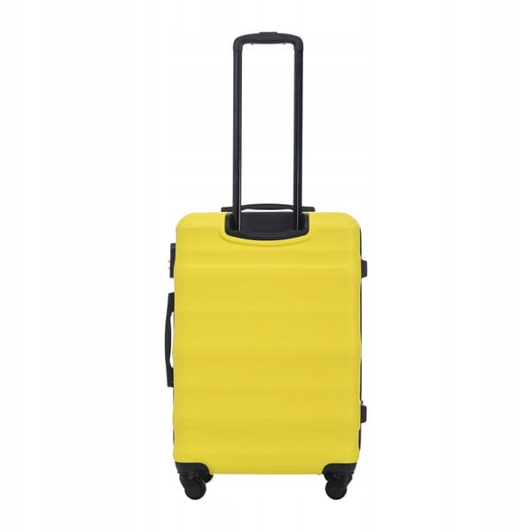 Kuffert, Holdbart ABS-materiale, Ergonomisk håndtag,Gul