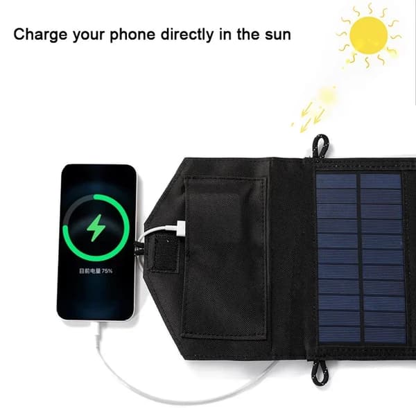 Solpanel, Bärbar Design, Snabbladdningskapacitet,6-faldig solpanel