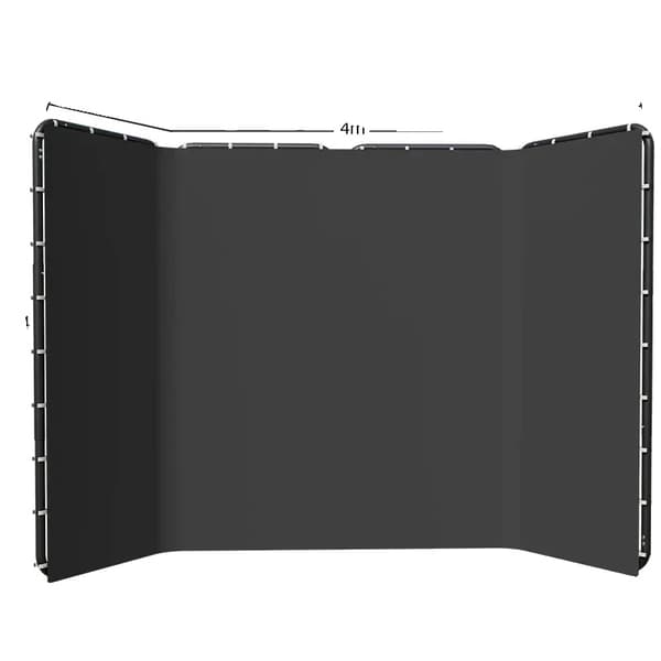 Baggrundsstandramme, Justerbart Design, Robust Konstruktion,240x400cm Sort