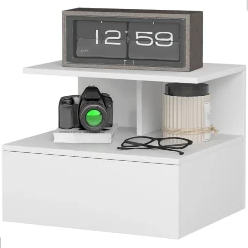 Nattduksbord, Modern Design, Funktionell Förvaring,VIT