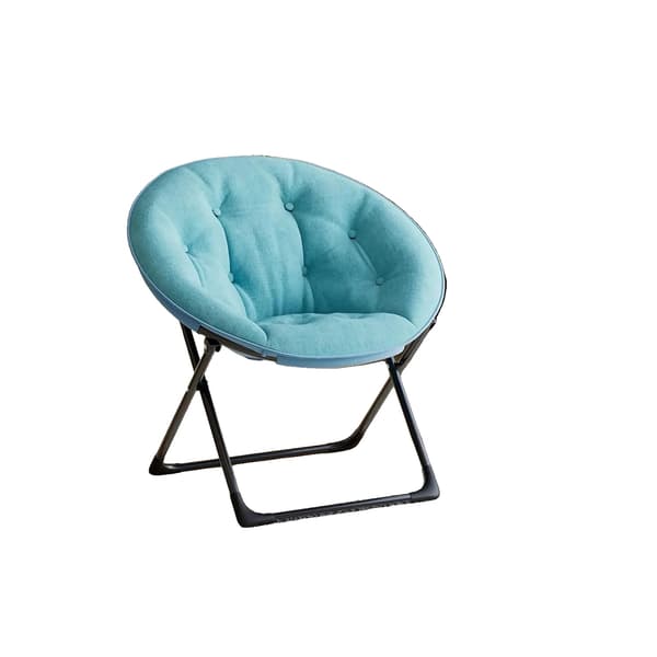 Månstol, Fällbar Design, Mjuk Polstrad Sits,Grön