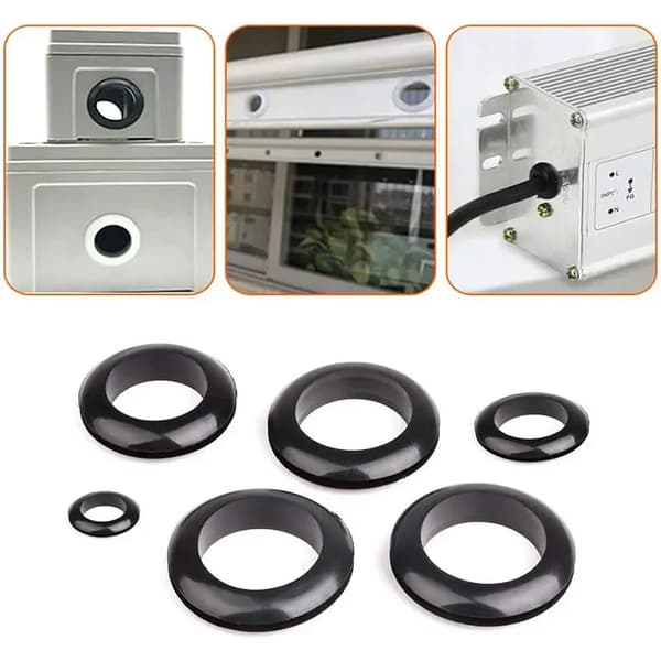 Gummigrommet Sæt, 243 stykker, Størrelser: 3mm - 10mm, Holdbart Materiale, Tilpasseligt Design, Nem Installation