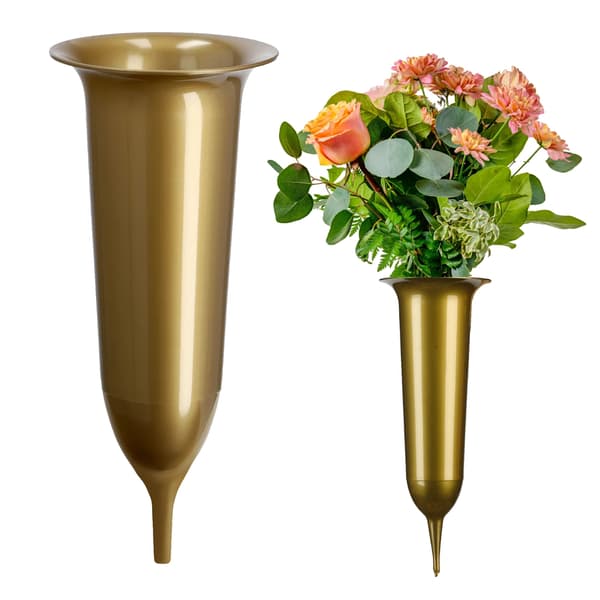 Vas, Elegant Design, Väderbeständig,Guld-b, M