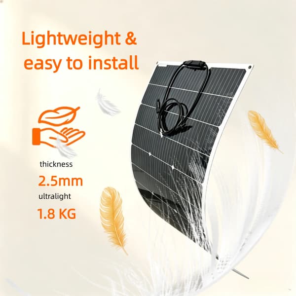 Solpanel, Flexibel Installation, Lätt Design,PET100W   1PC