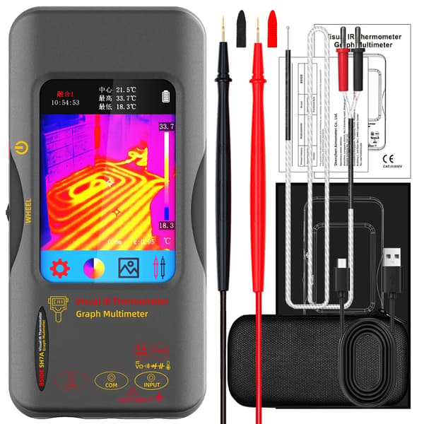 Termisk Imager Multimeter, 320x320 Opløsning, Touchskærm Display,SH7A