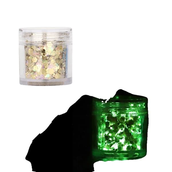 Kynsihile, 10g polyesterihile, hohtava pimeässä,1 pullo-2