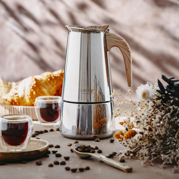 Kaffemaskine, 9 kopper kapacitet, rustfrit stål konstruktion,Sølv, EU