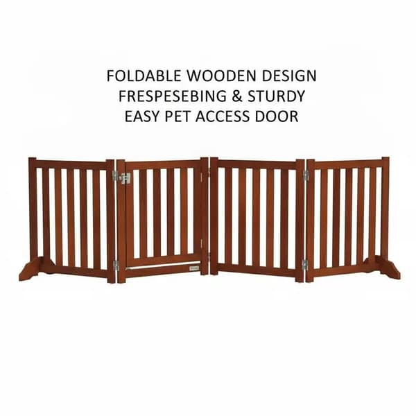 Hundesikkerhedsbarriere, Foldbart Design, Dobbelt-Sidet Brug,brun