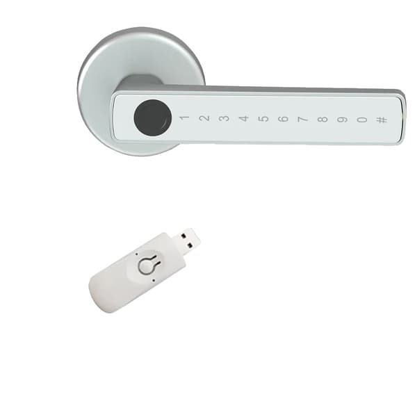 Fingeraftrykslåse, Bluetooth-forbindelse, Flere låsemetoder,Sølv og Gateway