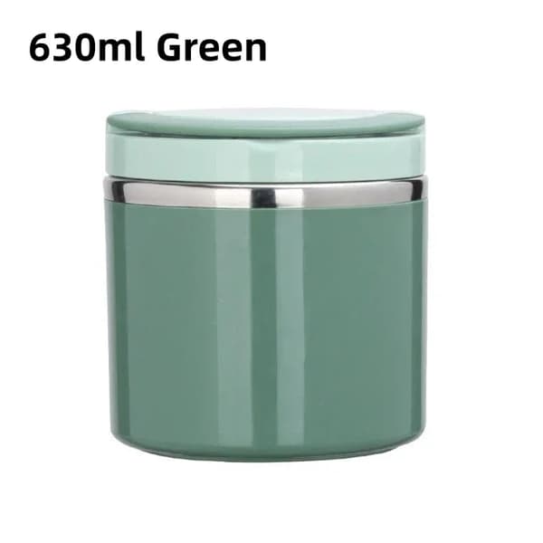 Mat Termos, Isolerad Design, Läcksäker Stängning,Grön-630ml