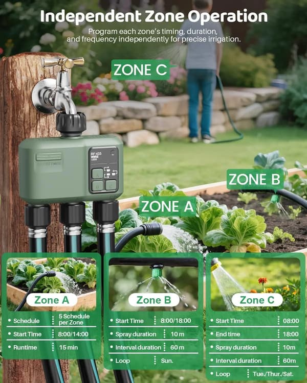 Vandtimer, Smart App Kontrol, Stemmeaktivering,HCT638-EU