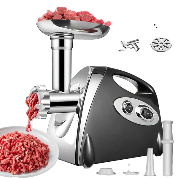Köttkvarn, Hög Effekt, Mångsidig Design,EU-a, svart