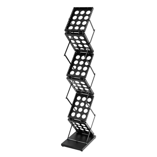 Magasinholder, Dobbelt-Sidet, Foldbart Design,sort