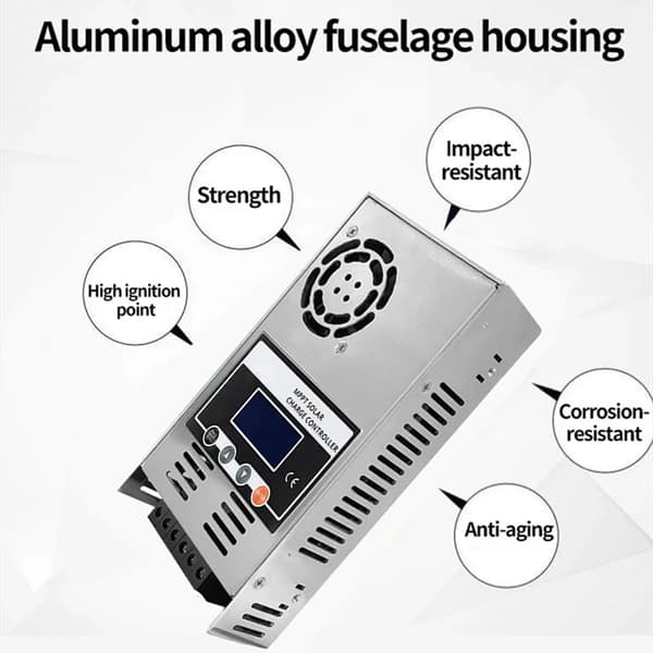Solcellelader, 60A MPPT, LCD-skærm,12V 24V 36V 48V, 60A