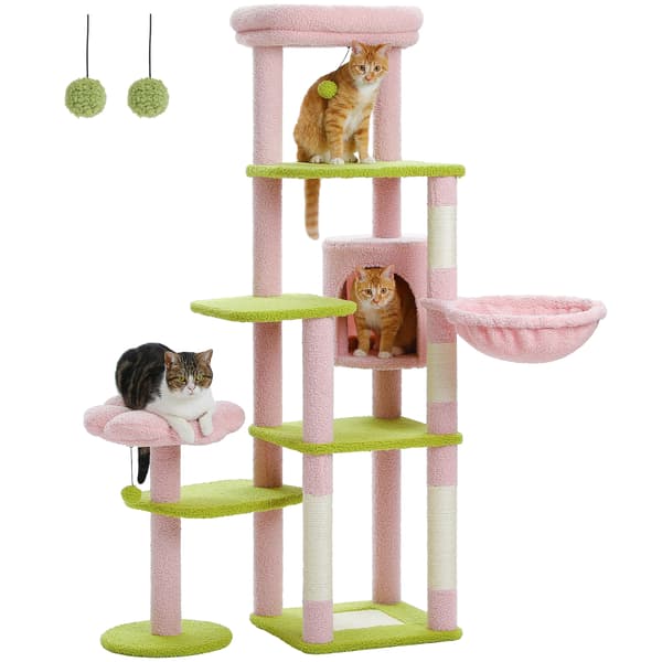 Kattetree, Multi-niveau Design, Interaktive Legefunktioner,AMT0233PK, L-c
