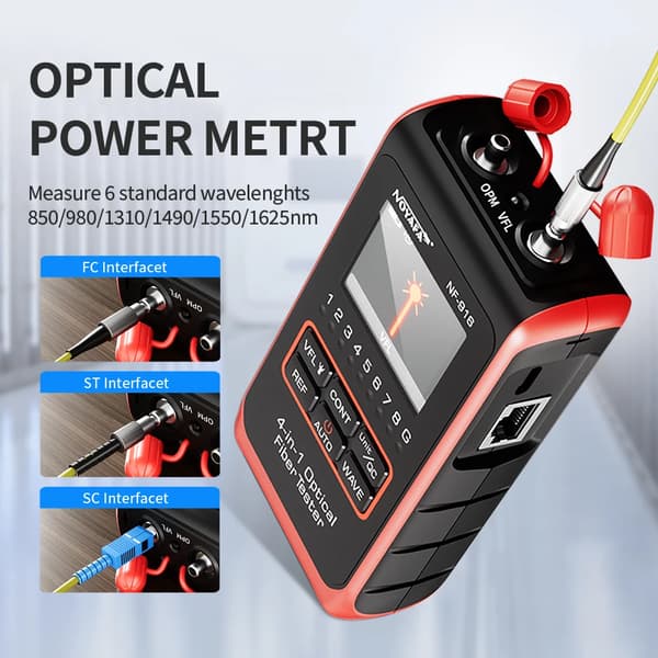 Optisk Effektmåler, Kabeltester, Genopladeligt Batteri,NF-916