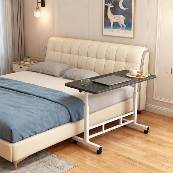 Justerbart Højde Skrivebord, 180° Tipping Overflade, Mobil Design,sort