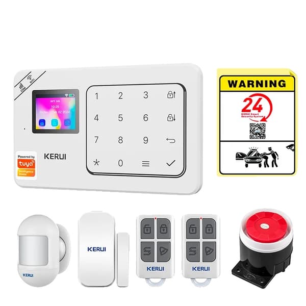 Tyverialarm System, Trådløs Forbindelse, Stemmeaktivering,alarmsæt 1, EU-stik-e