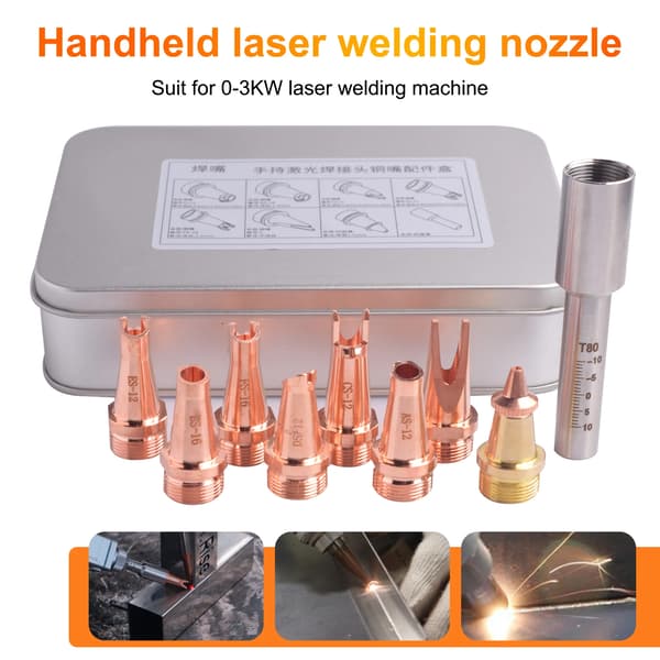 Laser Svetsmunstycke, Kopparmaterial, M16 Design,ett set munstycke